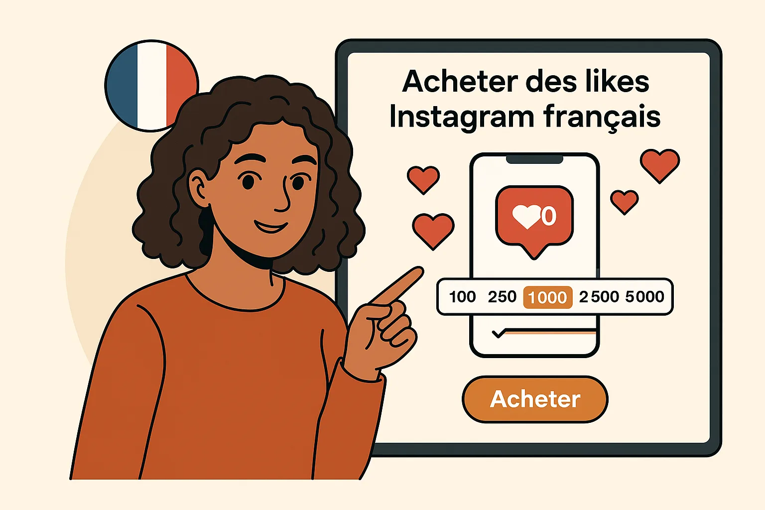 Acheter des likes Instagram Français 4 achat de likes fr IG