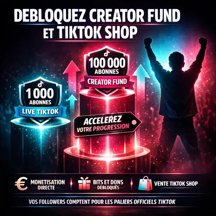 Acheter des followers TikTok pour TikTok Shop Atteindre 1000 et 10 000 abonnés pour Creator Fund et TikTok Shop