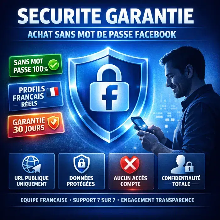 Service followers Facebook sécurisé sans accès compte Sécurité achat followers Facebook sans mot de passe