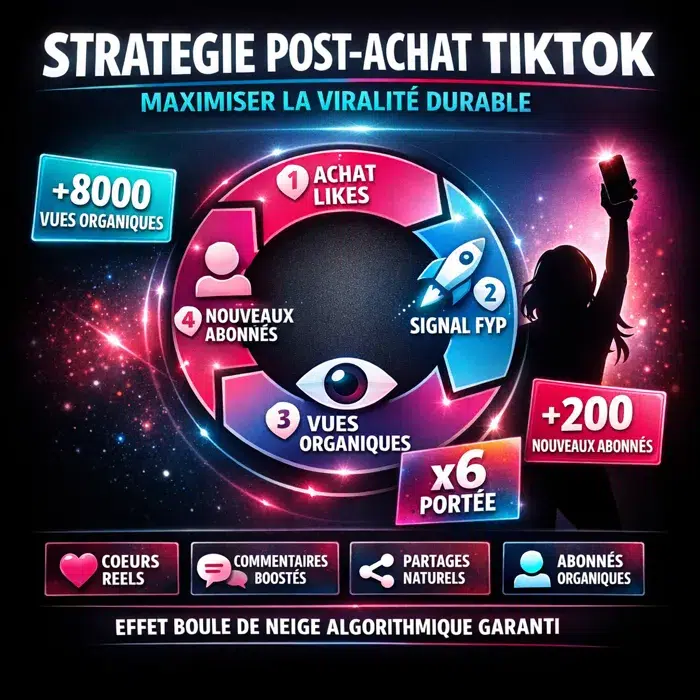 Acheter likes TikTok pour viralité organique Stratégie post-achat likes TikTok pour viralité durable