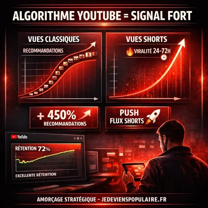 Comment l'algorithme YouTube pousse les vues classiques et Shorts Algorithme YouTube et boost vues classiques ou Shorts