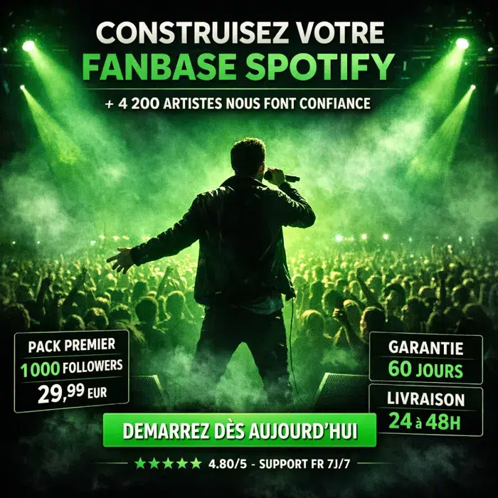 Construire fanbase Spotify durable artiste français