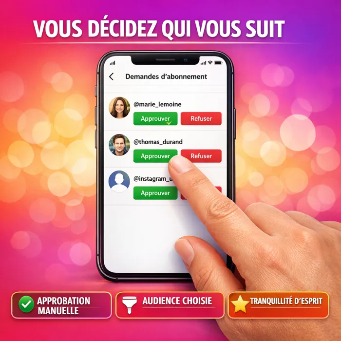 Approuver ou refuser les demandes d'abonnement Instagram Gérer les demandes d'abonnement Instagram en mode privé