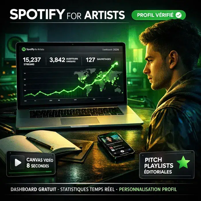 Spotify for Artists dashboard analytics Spotify for Artists dashboard profil artiste statistiques streams
