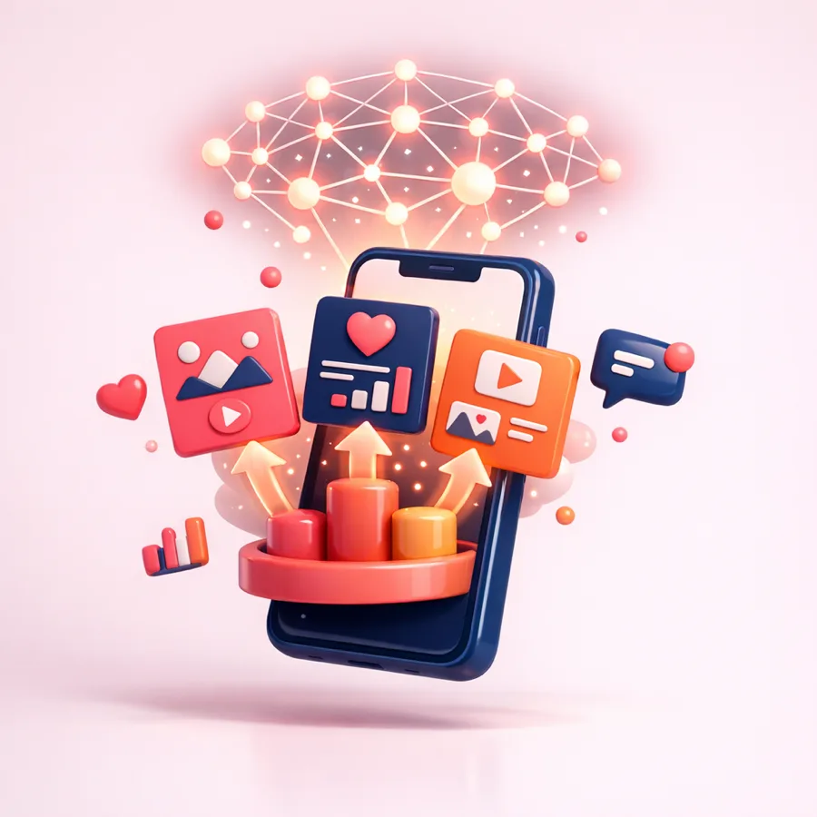 Croissance organique ou engagement acheté : que choisir ? 1 Illustration des signaux de classement utilisés par les réseaux sociaux pour distribuer un contenu